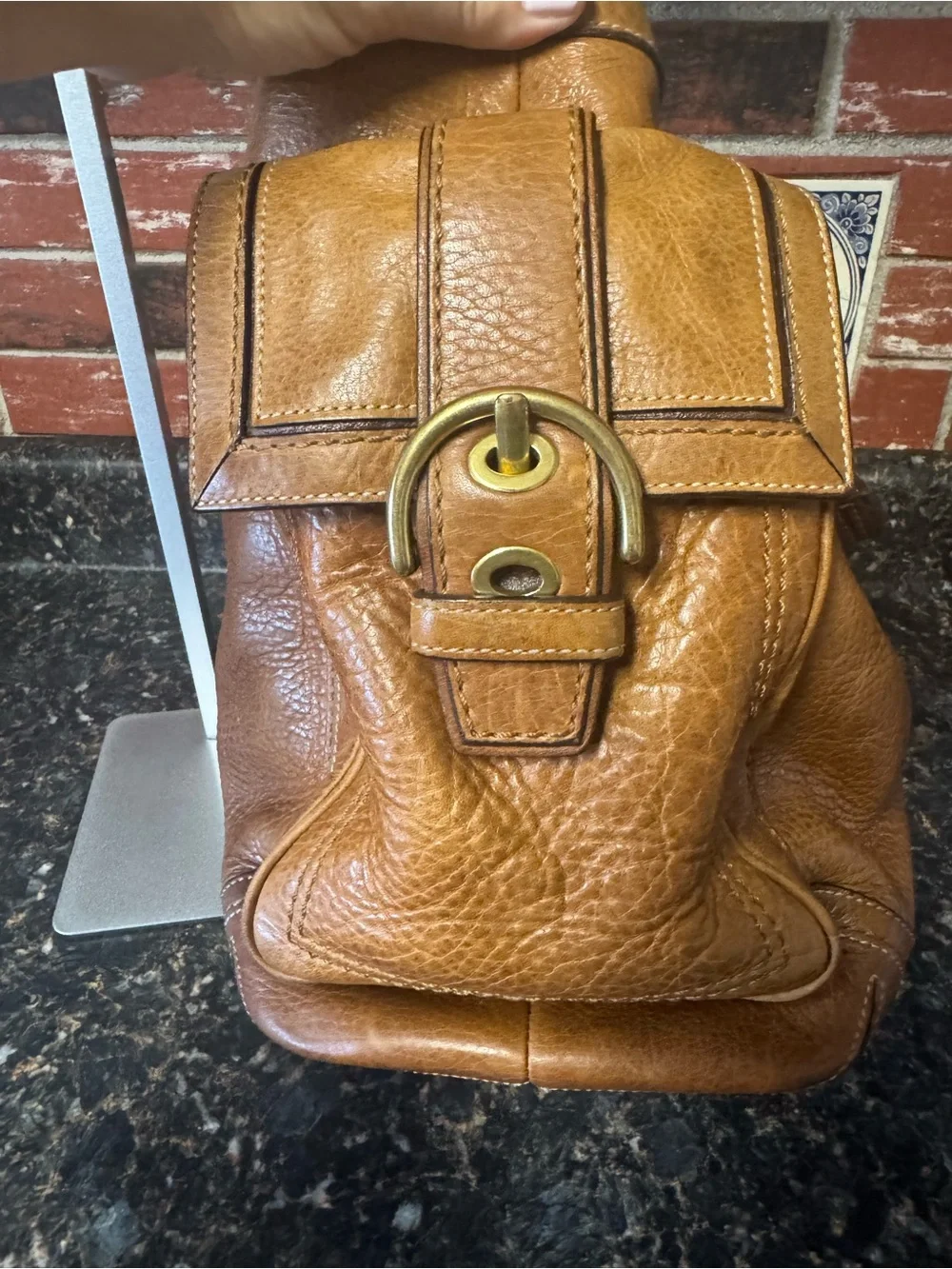 Coach Chelsea Heritage Leather Tote 10030 Cognac Brown 2008 Y2K